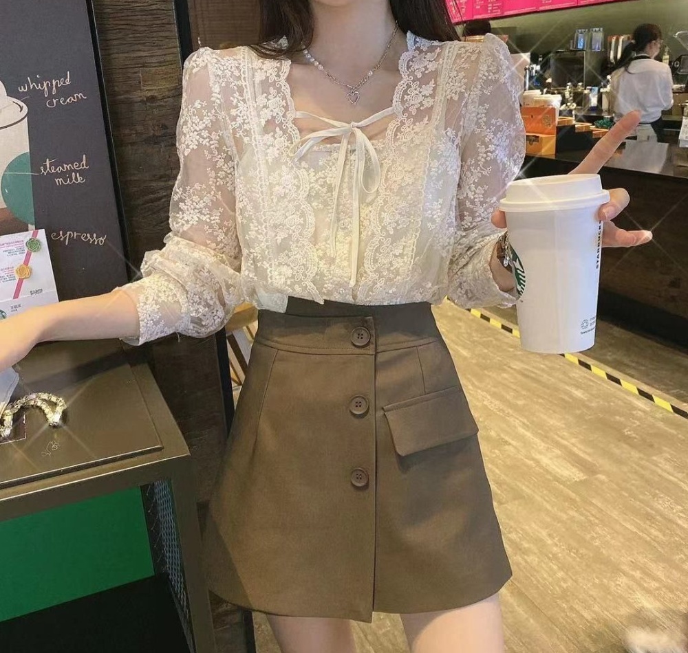 Tether Korean style show young tops for women