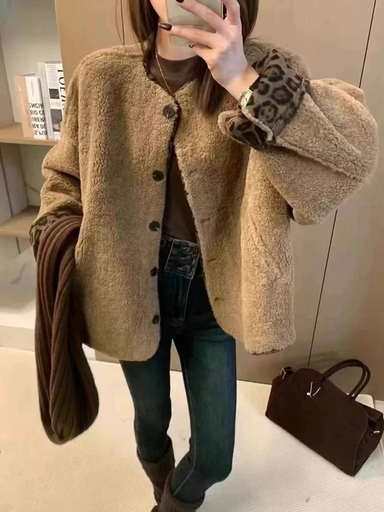 Autumn lined tops European style coat for women