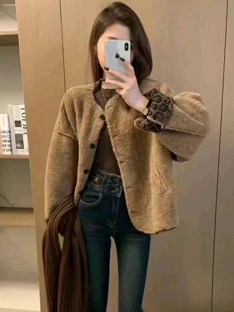 Autumn lined tops European style coat for women