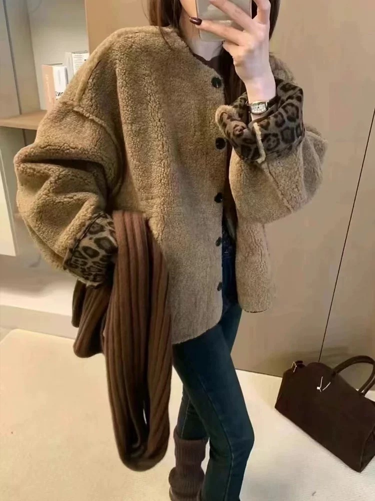 Autumn lined tops European style coat for women