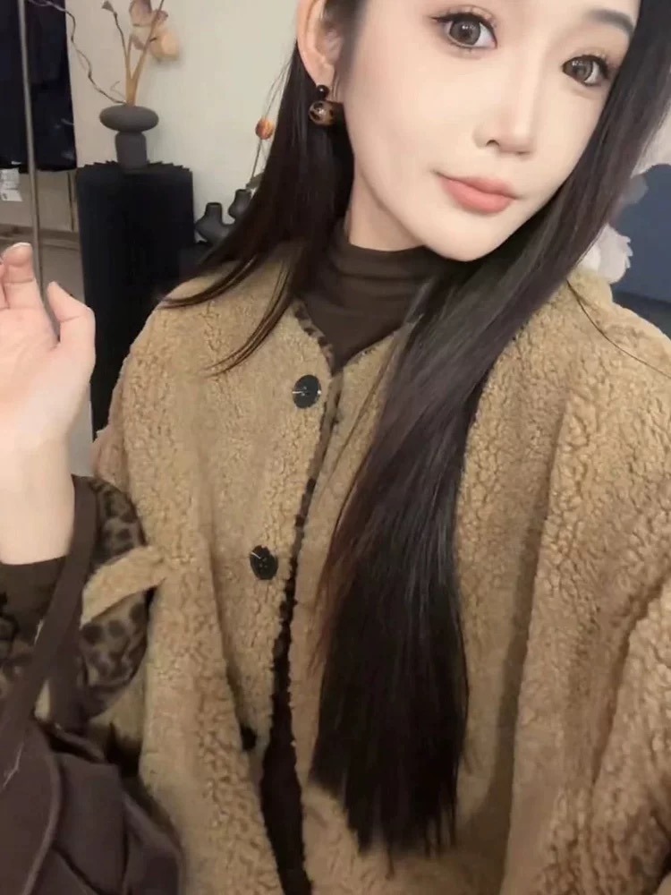 Autumn lined tops European style coat for women