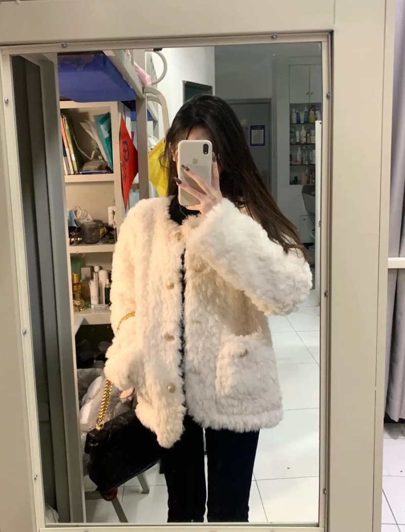 Loose tops chanelstyle cotton coat for women