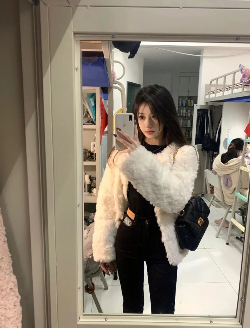 Loose tops chanelstyle cotton coat for women