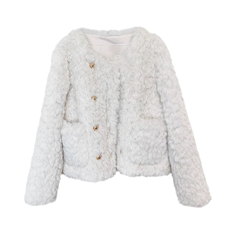 Loose tops chanelstyle cotton coat for women