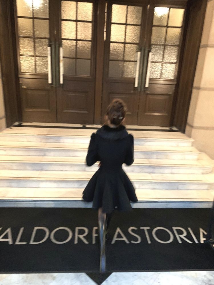 Ladies woolen overcoat wears outside woolen coat