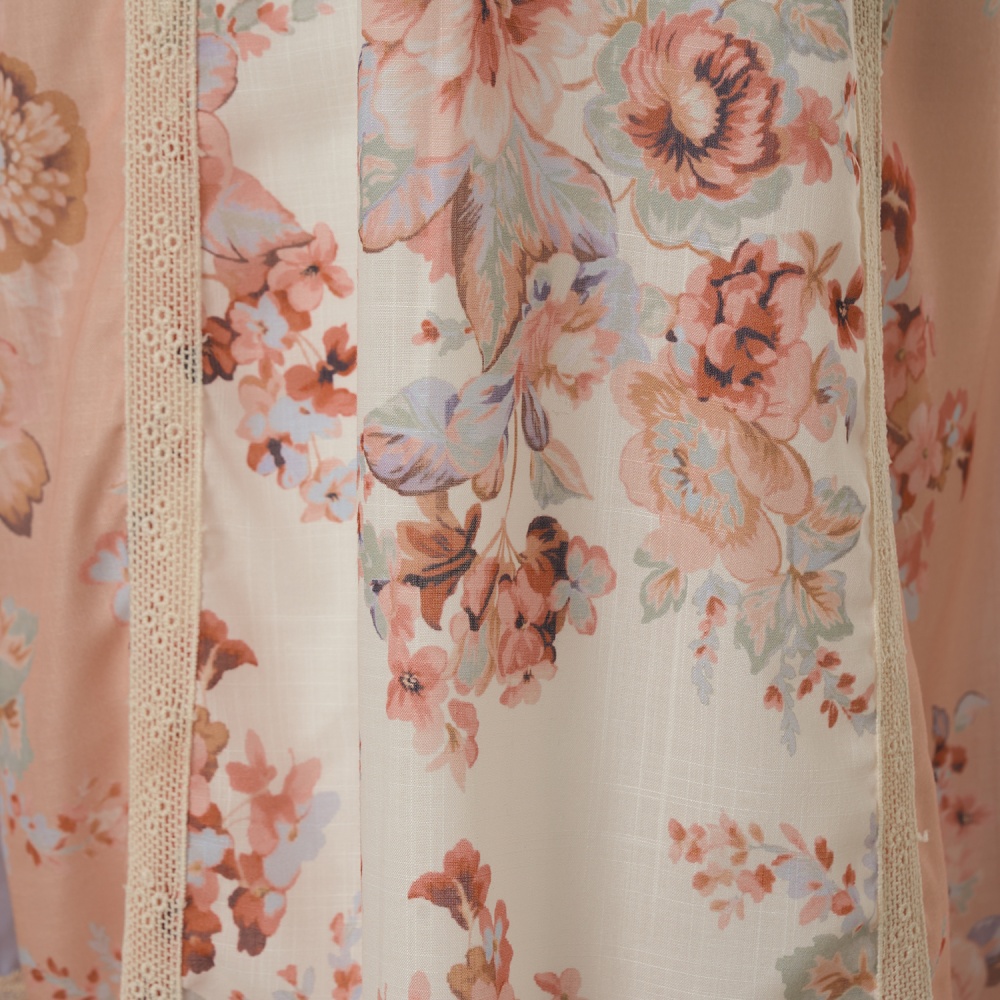 Sling vacation splice lace printing dress