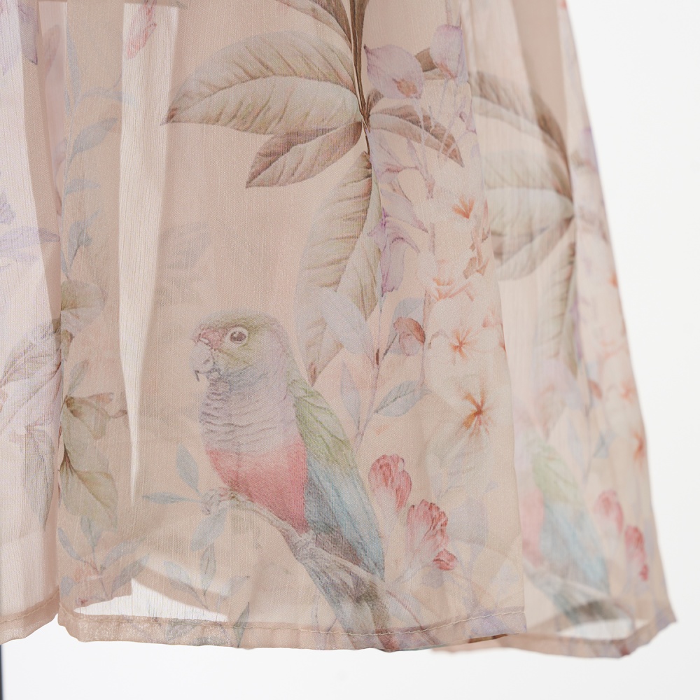 Lotus leaf edges decoration colors sleeveless dress