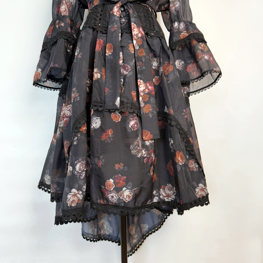 Lace pinched waist frenum dress sexy slim retro T-back