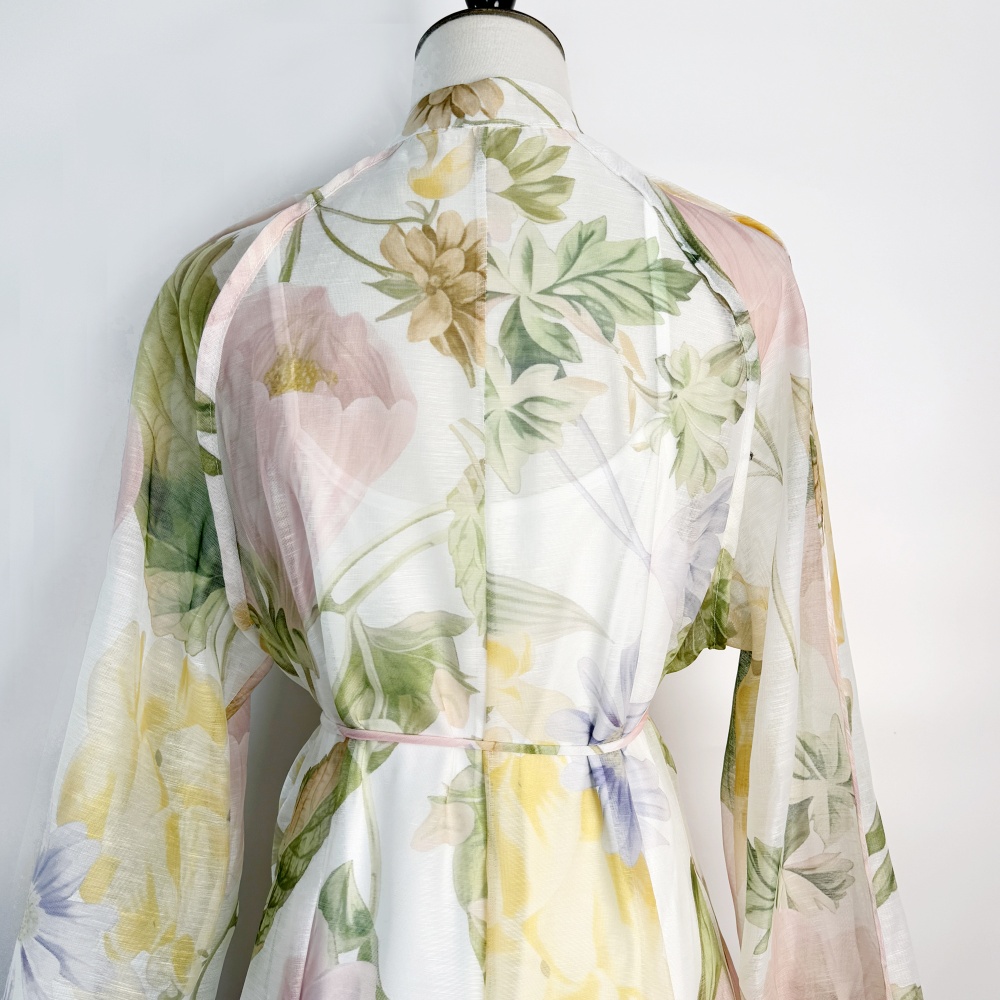 Printing fashion shirt European style long dress