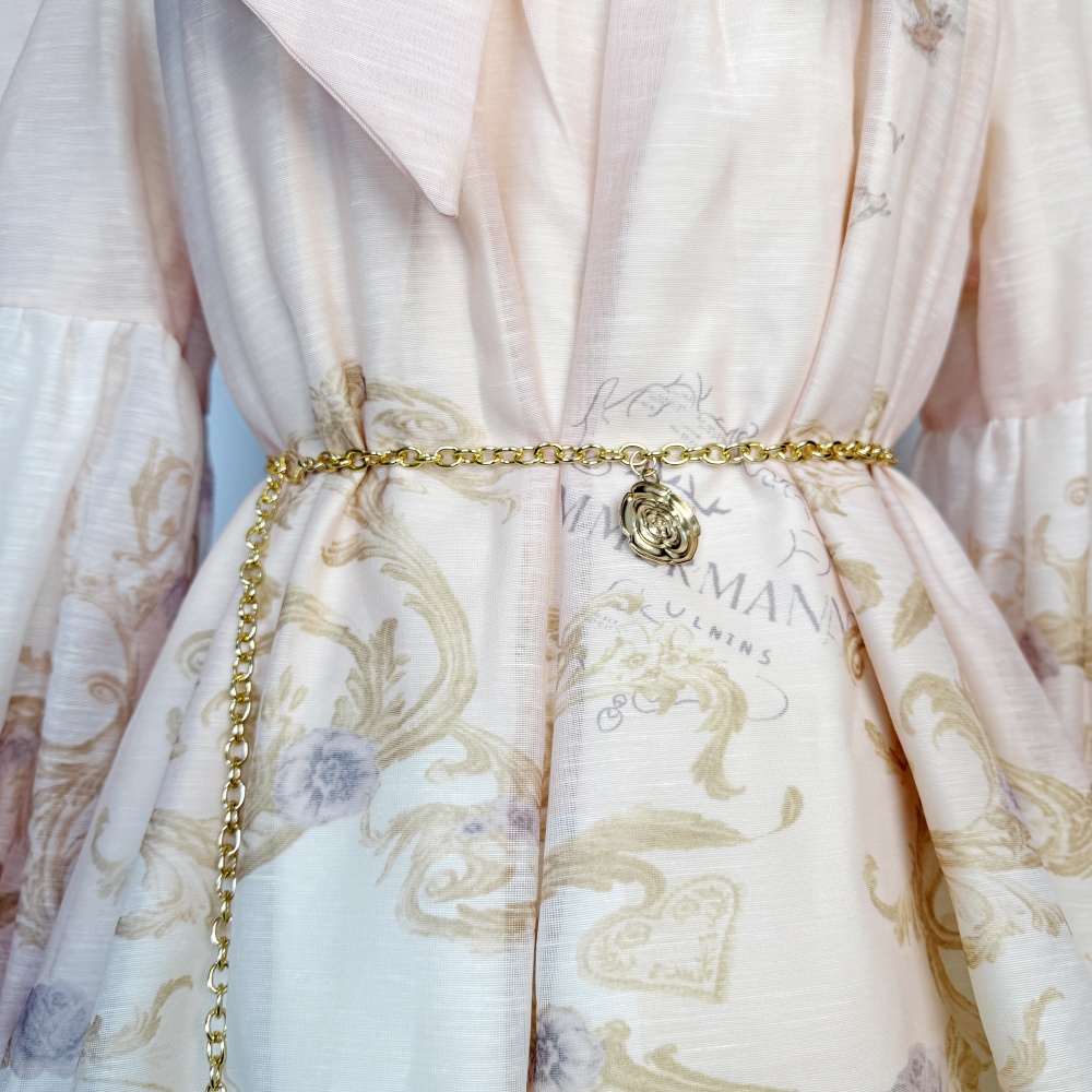 Bubble France style court style lantern sleeve dress