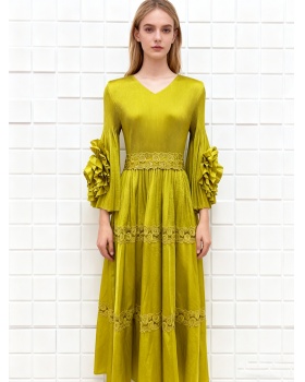 European style Bohemian style hollow embroidery dress