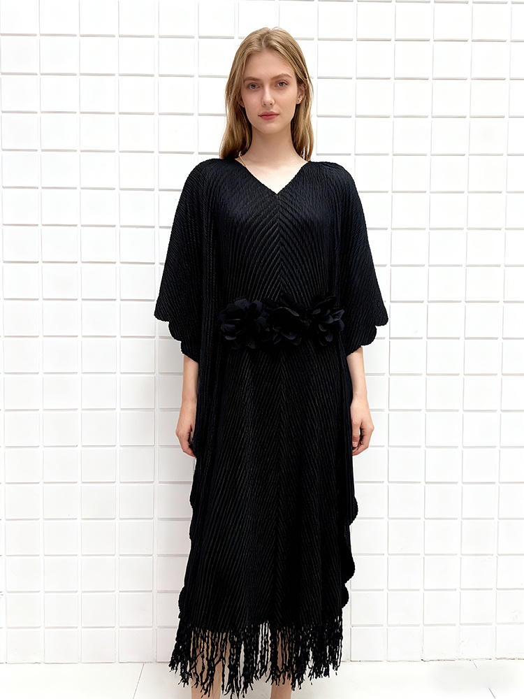 Large yard European style long dress tassels dress