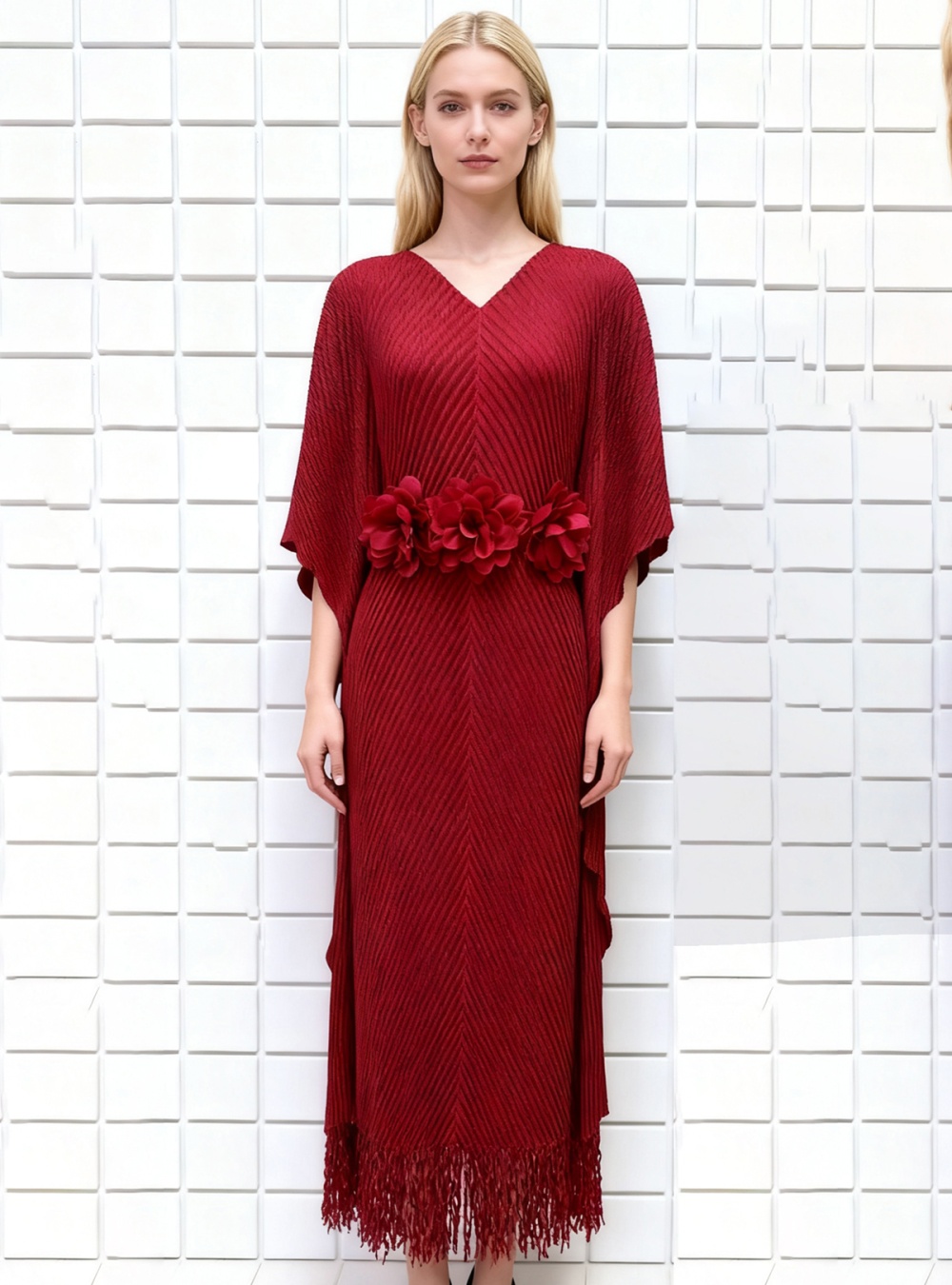 Large yard European style long dress tassels dress