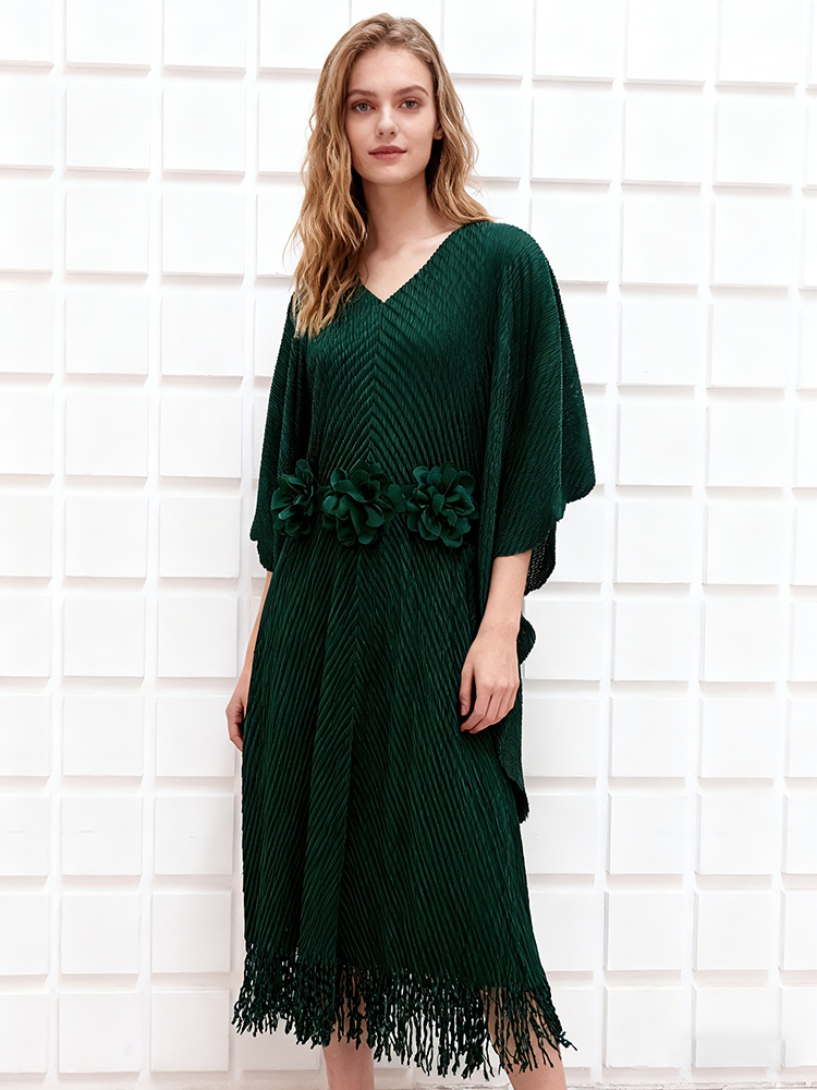 Large yard European style long dress tassels dress