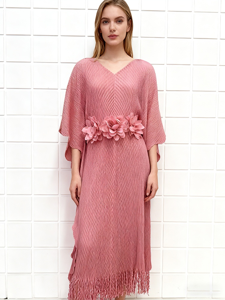 Large yard European style long dress tassels dress