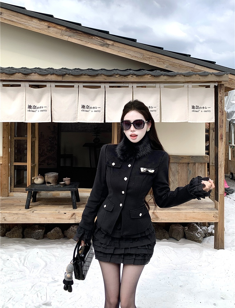 Ladies temperament light luxury Korean style coat