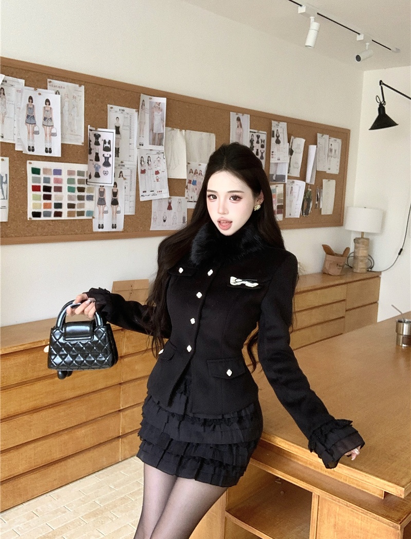 Ladies temperament light luxury Korean style coat