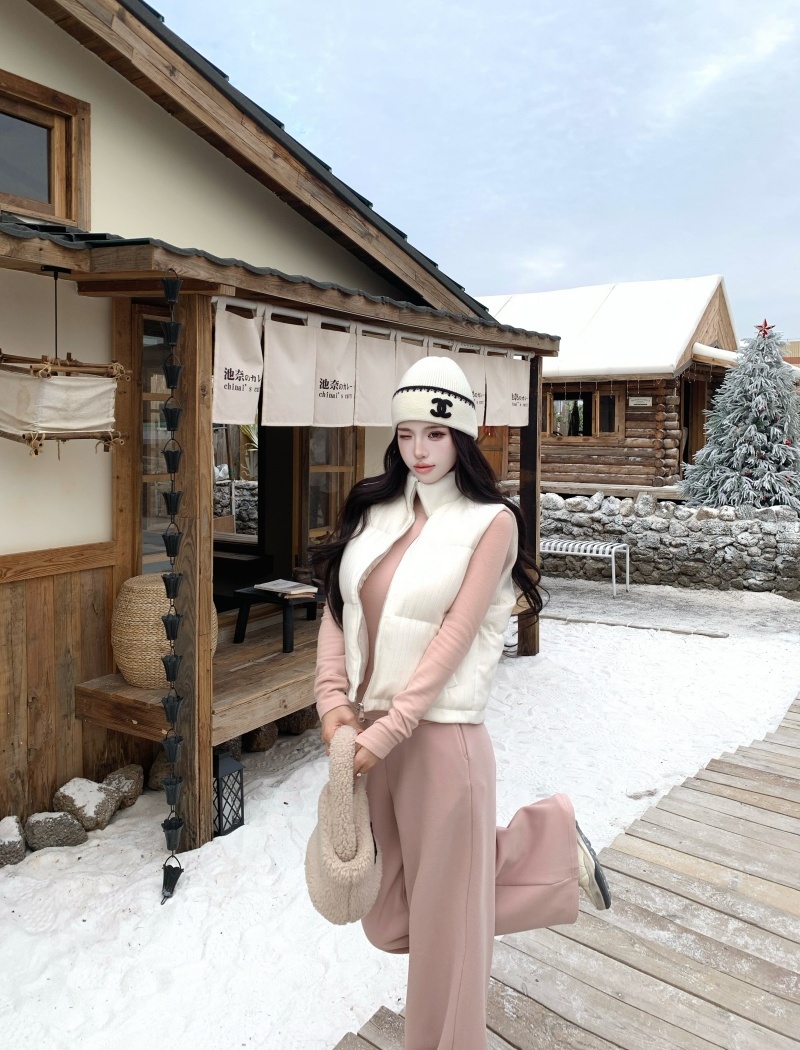 Bottoming tops knitted waistcoat 3pcs set for women