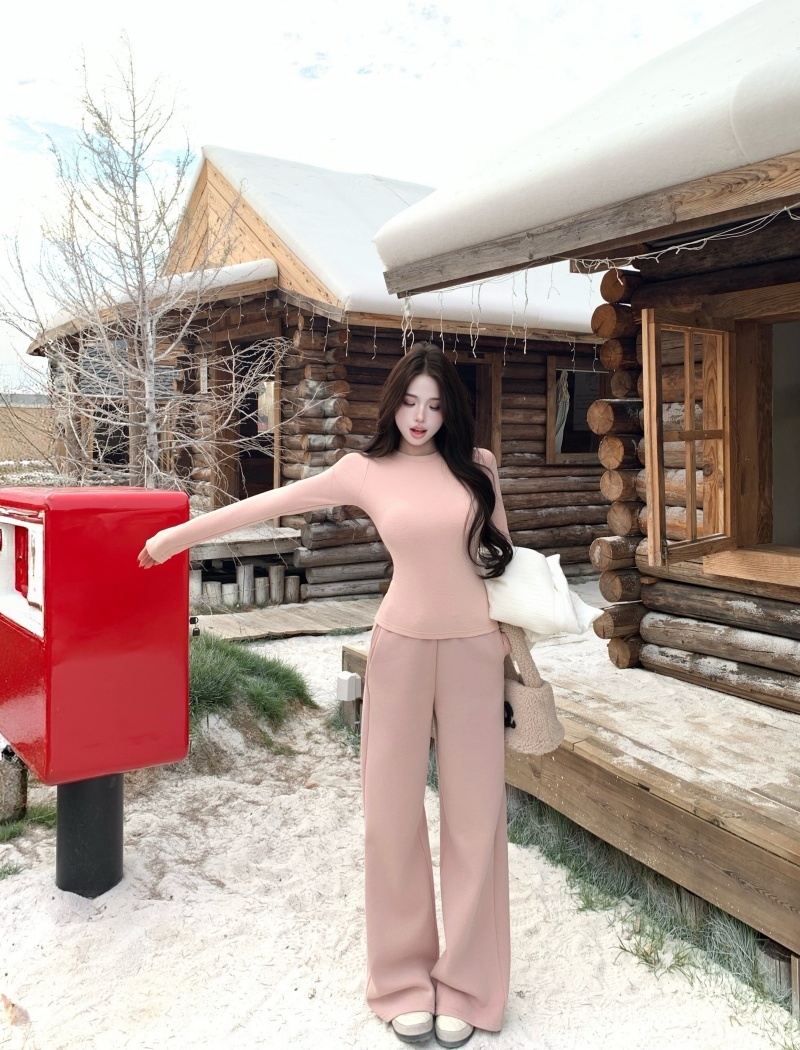 Bottoming tops knitted waistcoat 3pcs set for women