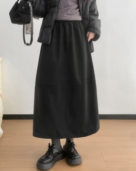 Thick and disorderly autumn and winter A-line skirt