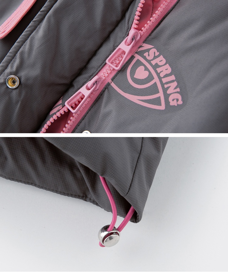 Long winter printing down coat hooded thick coat