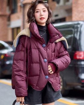 Splice all-match denim winter down coat