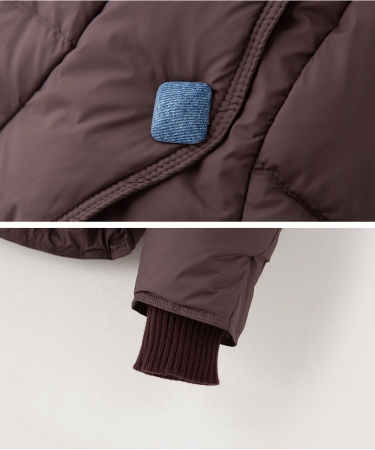 Splice all-match denim winter down coat