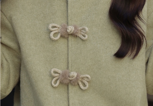 Thick short clip cotton retro woolen coat for women