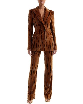 Long printing business suit European style jacket a set