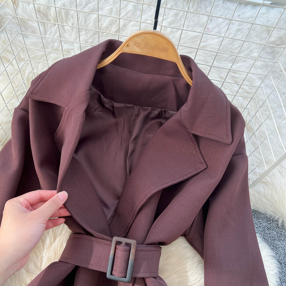 Bandage British style cardigan fashion niche windbreaker