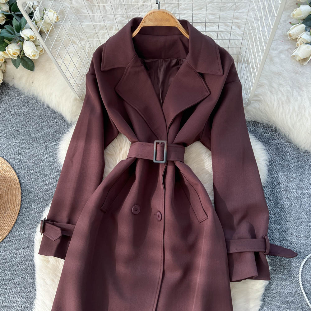 Bandage British style cardigan fashion niche windbreaker