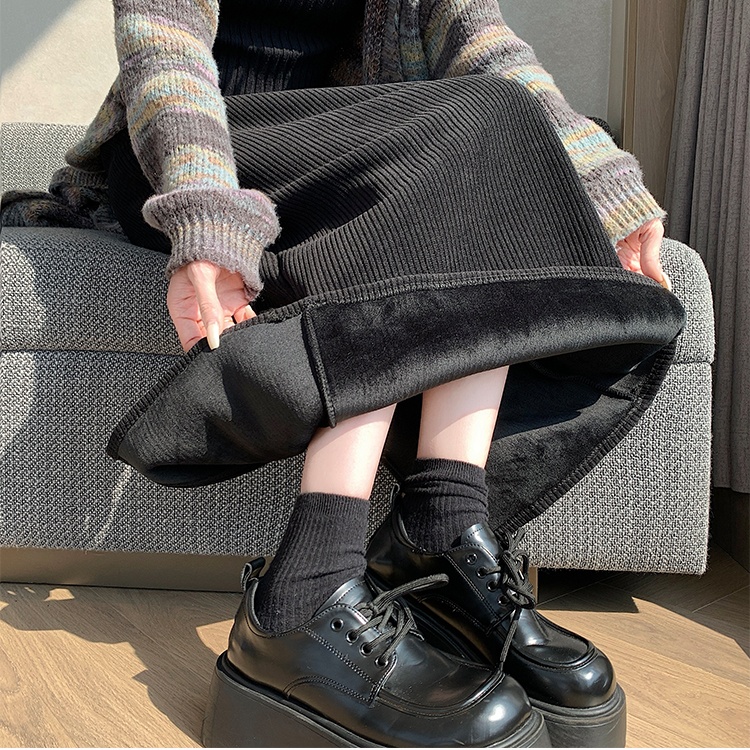 Straight autumn and winter high waist skirt