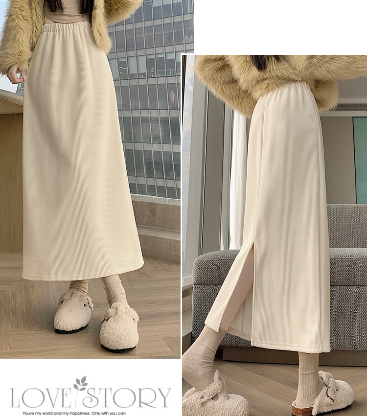 Straight autumn and winter high waist skirt