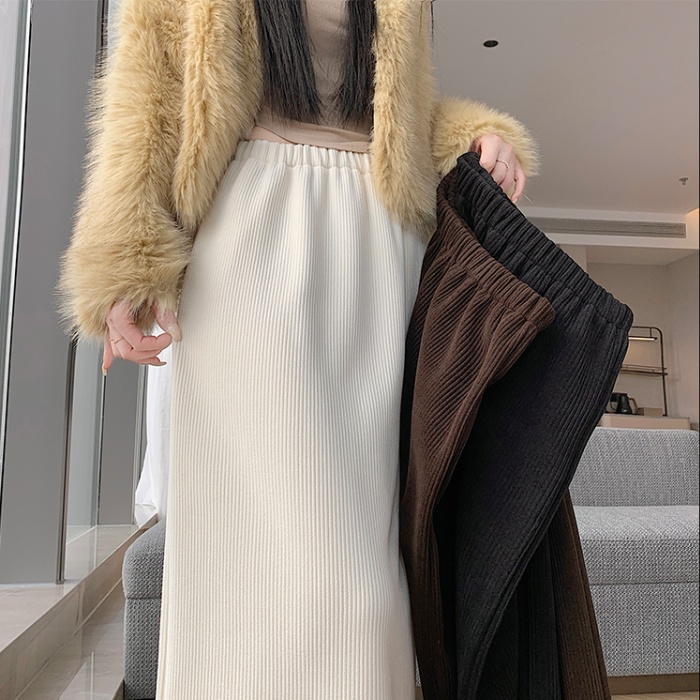 Straight autumn and winter high waist skirt