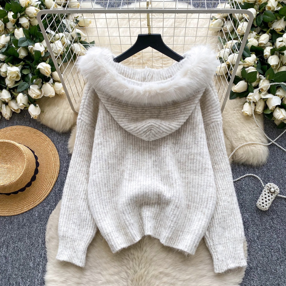 Long sleeve loose lazy sweater bow fashion Korean style coat
