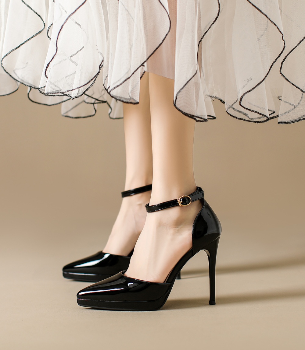 Pointed shoes fine-root high-heeled shoes