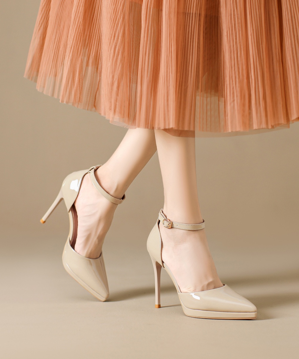 Pointed shoes fine-root high-heeled shoes