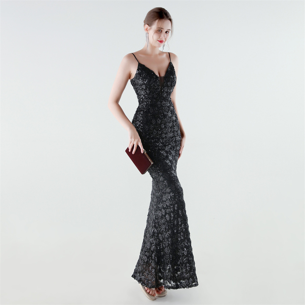 Slim sequins mermaid evening dress