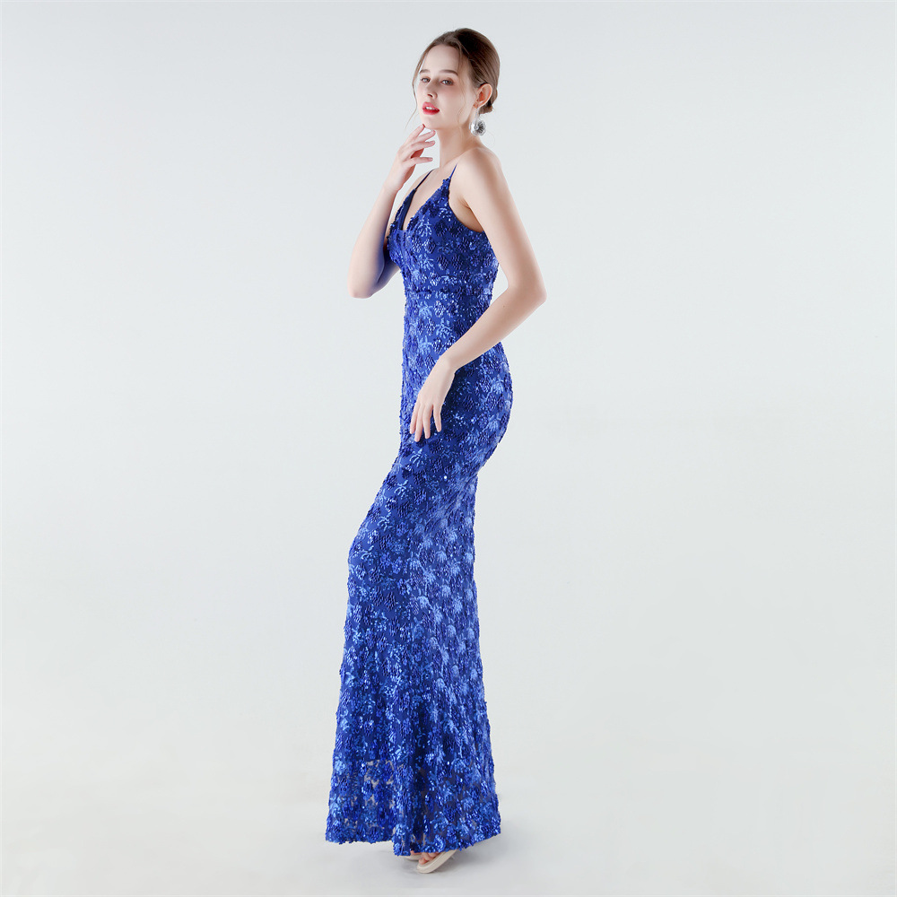Slim sequins mermaid evening dress