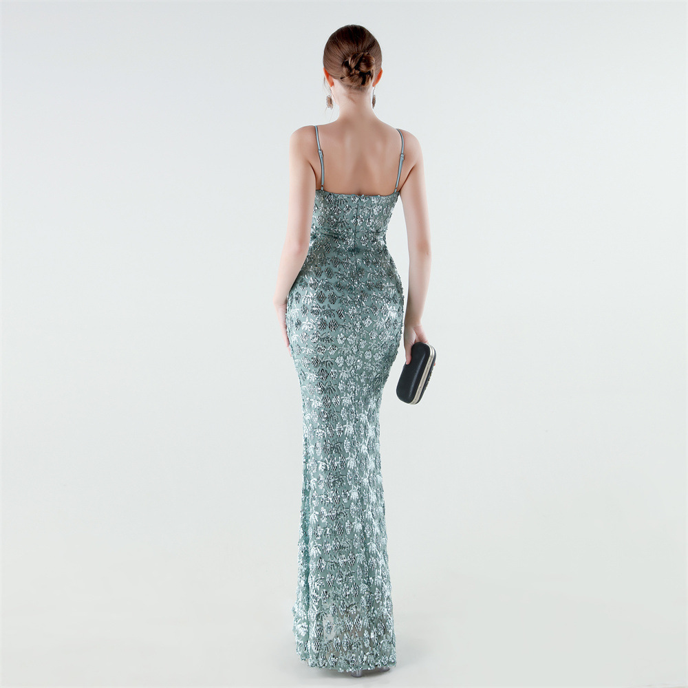 Slim sequins mermaid evening dress