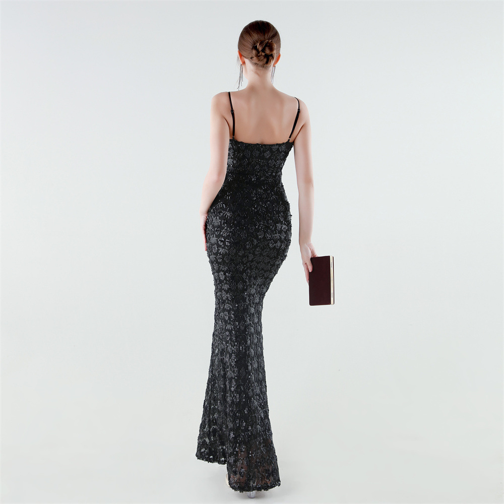 Slim sequins mermaid evening dress