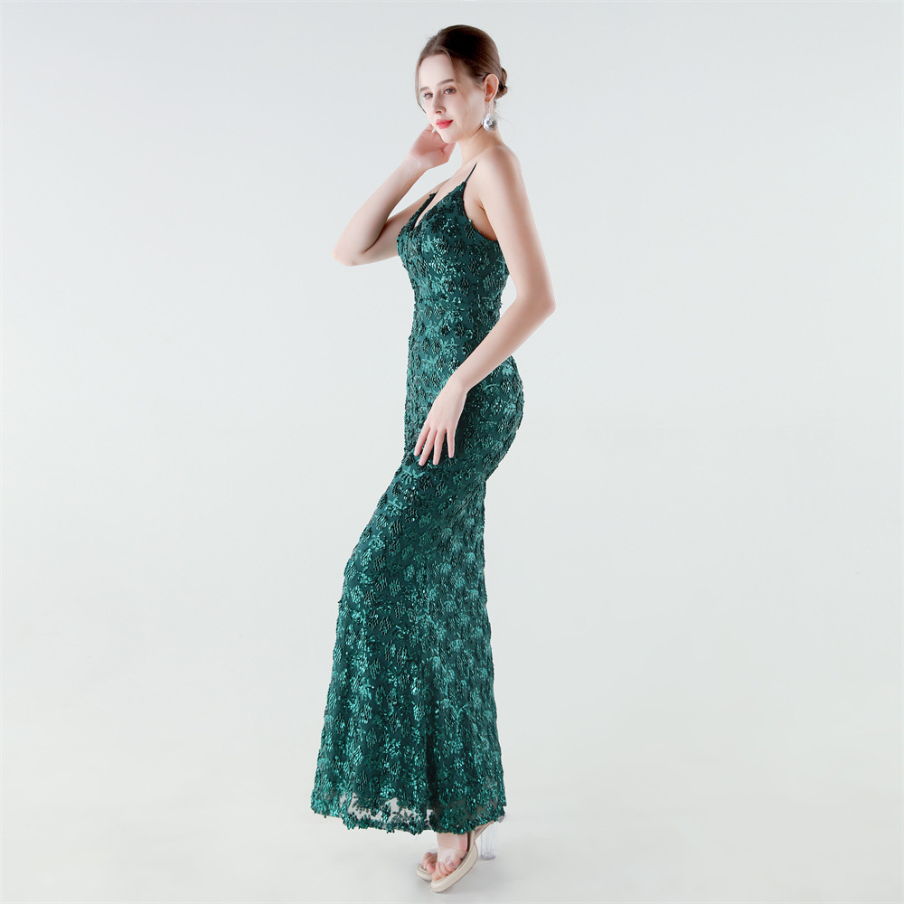 Slim sequins mermaid evening dress
