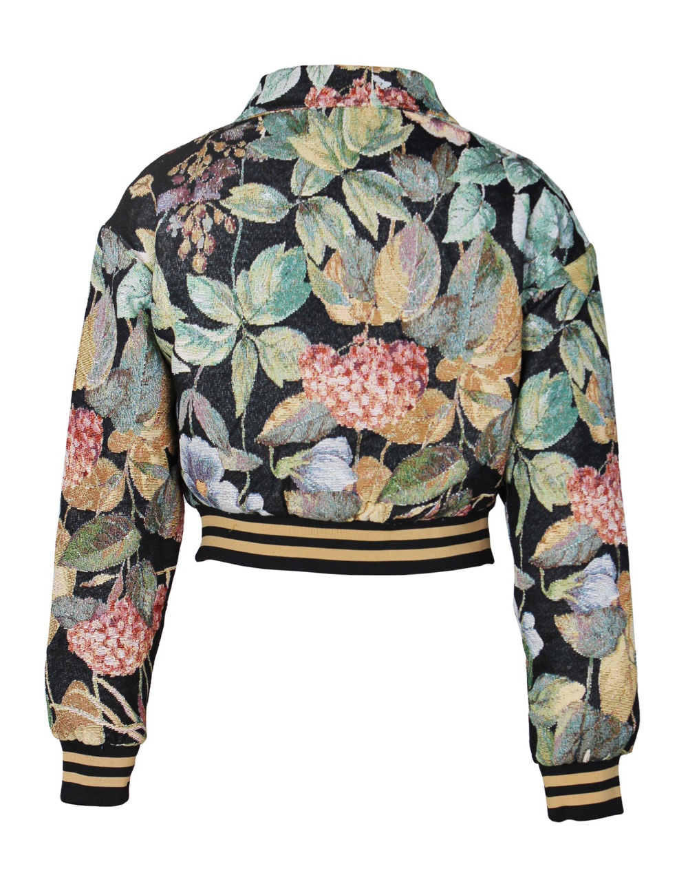 Retro loose coat printing short jacket for women