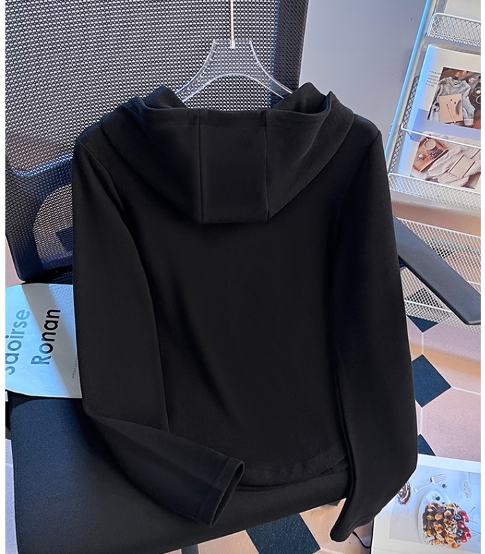 Half zip bottoming shirt Korean style tops for women
