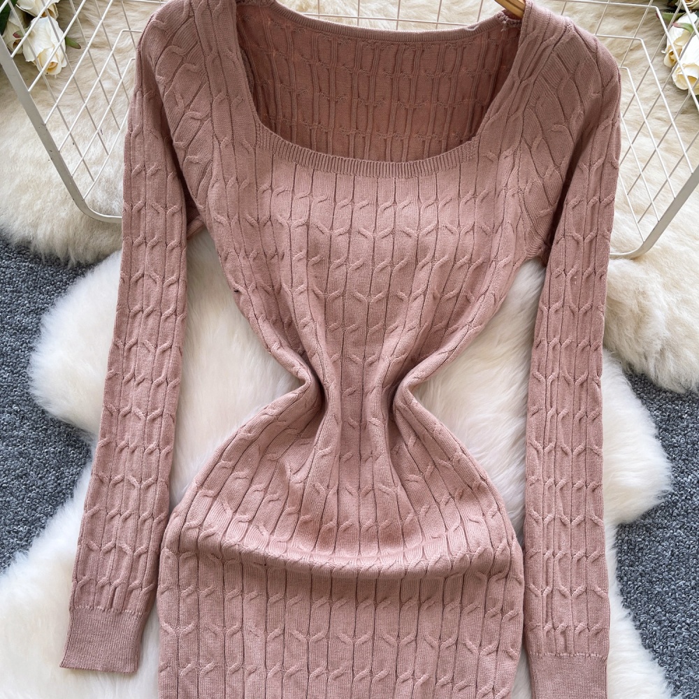 Twist pattern dress elasticity T-back for women