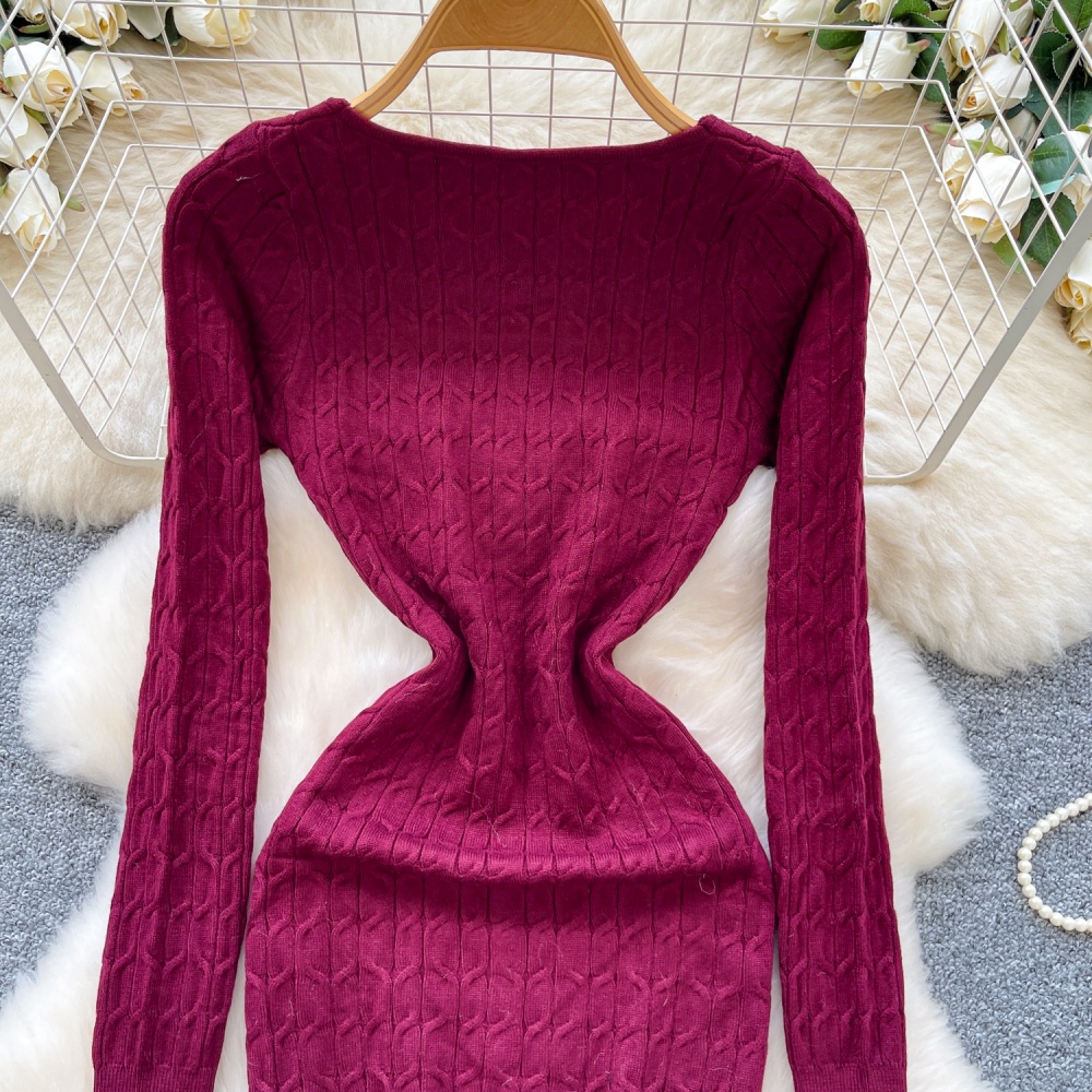 Twist pattern dress elasticity T-back for women