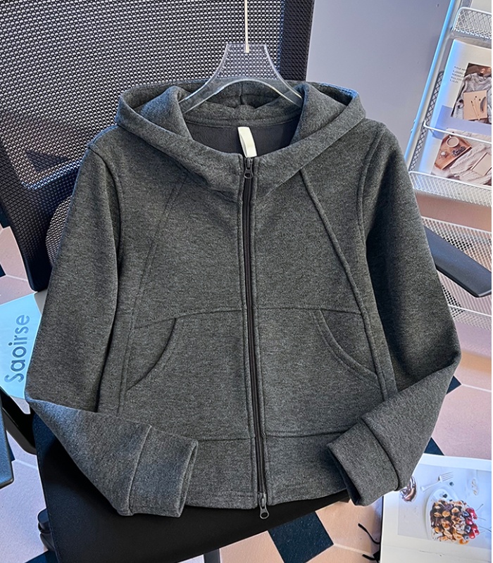 Splice hooded jacket pocket autumn and winter hoodie