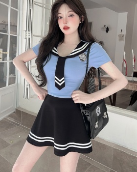 Sexy lapel uniform short work clothing a set