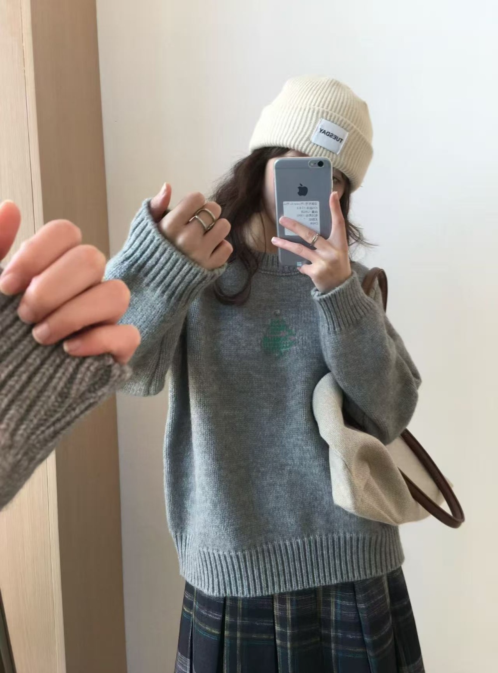 Jacquard loose sweater show young all-match tops for women