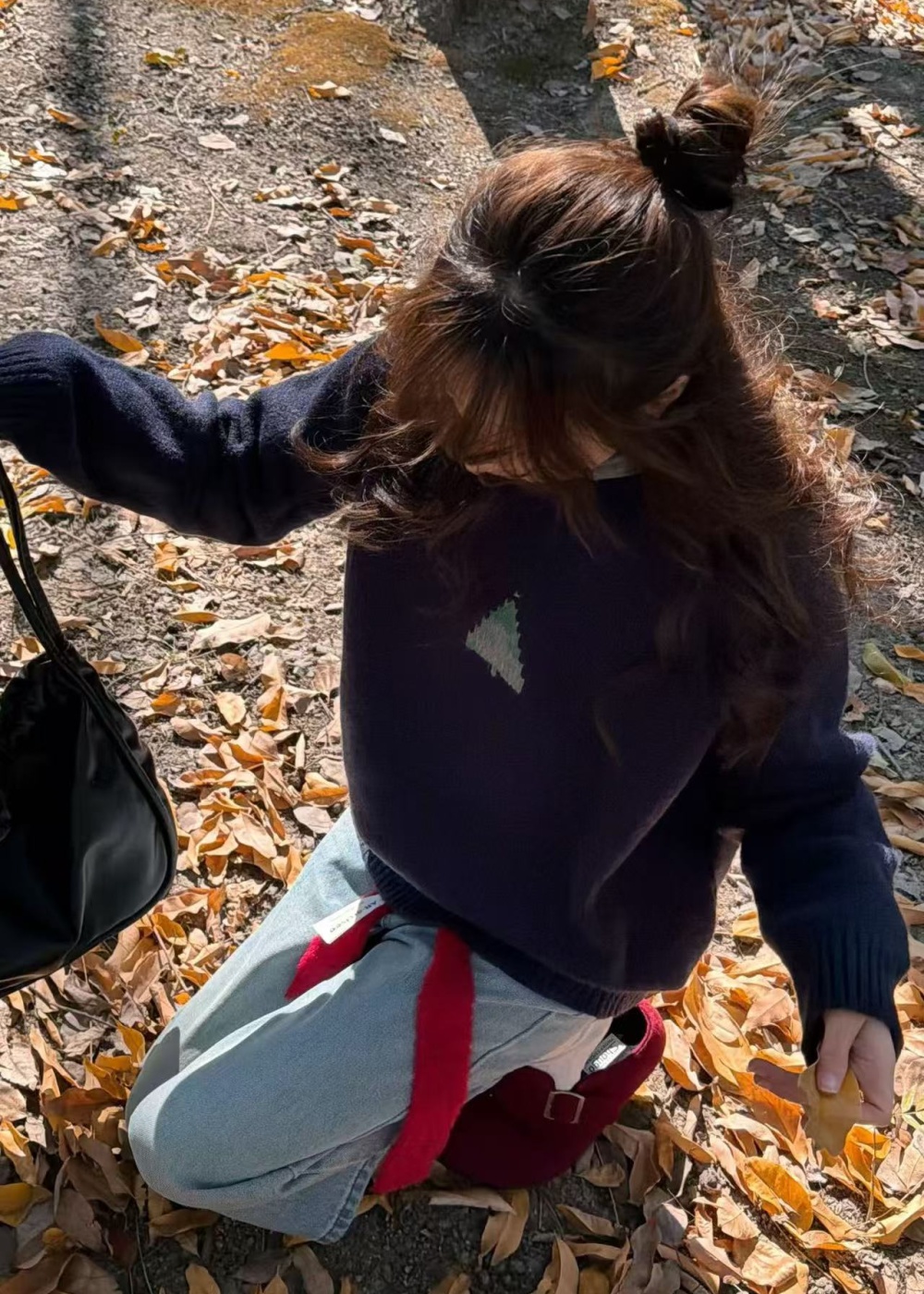 Jacquard loose sweater show young all-match tops for women